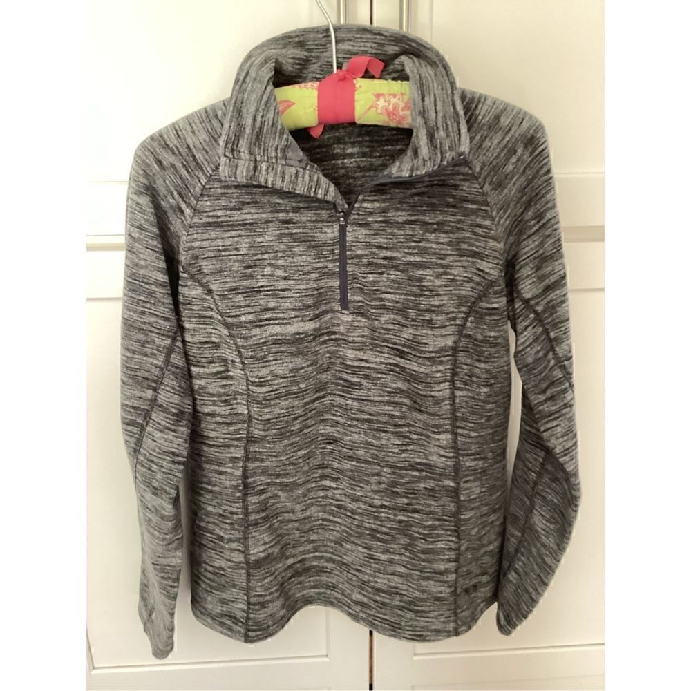 Mountain Hardware 1/4 Zip Fleece Pullover Gray Sz M Womens